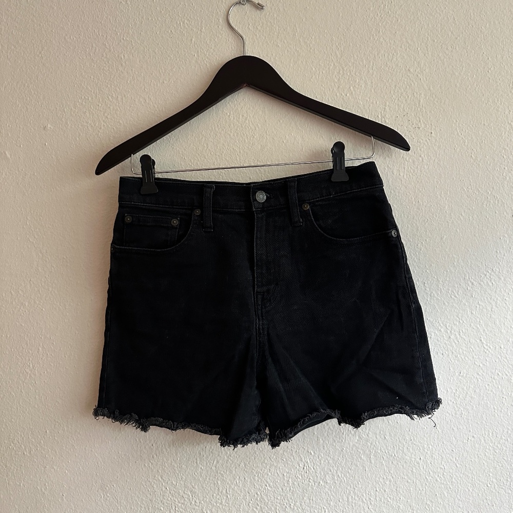 Madewell High Rise Black Shorts